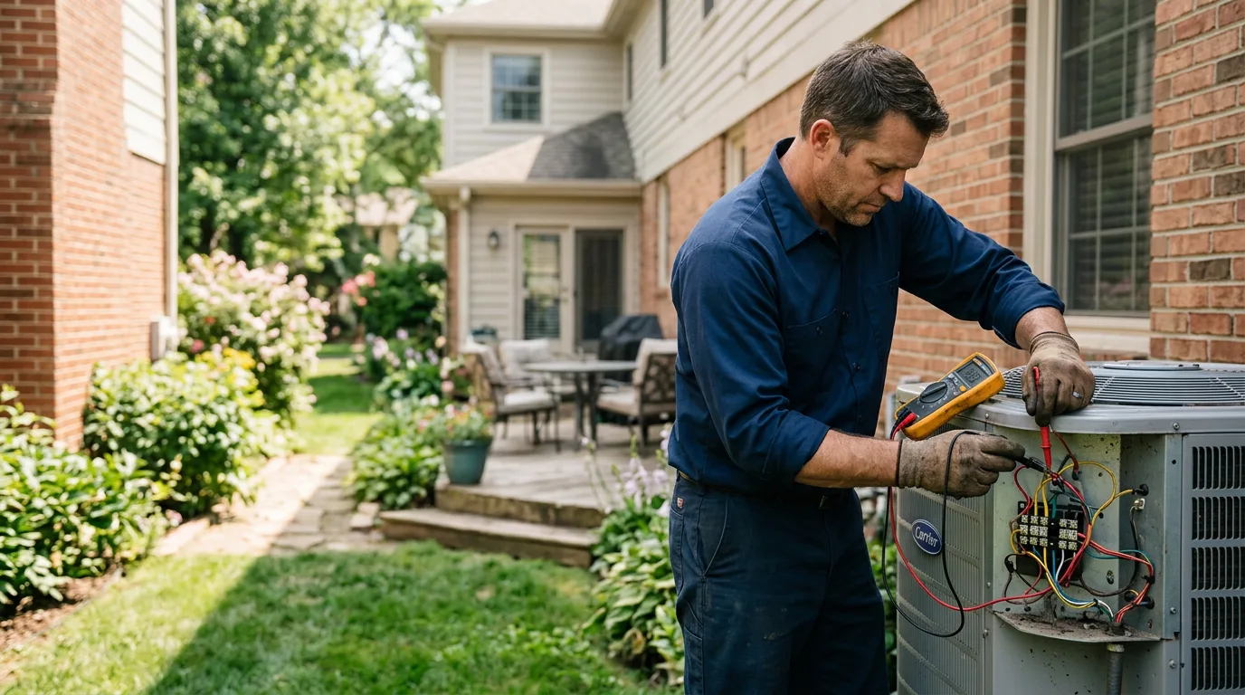 HVAC technician working near Ardmore, OK